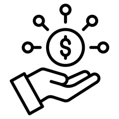 Revenue Stream Icon Element For Design