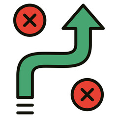 Strategic Direction Icon Element For Design