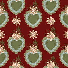 seamless pattern with hearts, Valentine Day Background