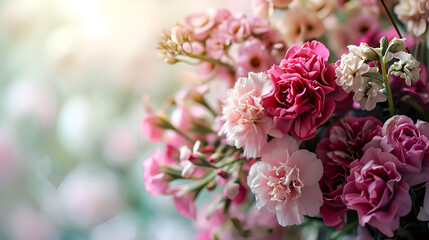 beautiful bouquet of flowers on beautiful soft background