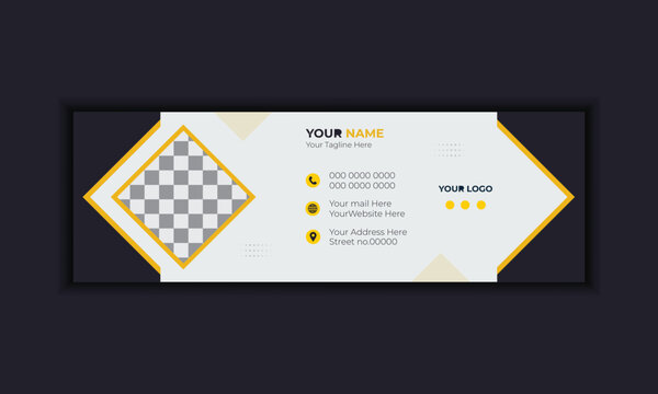  Modern and clean email Signature design. color full web banner design. abstract background  email Signature templet design.