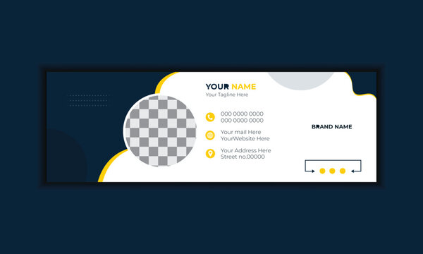  Modern and clean email Signature design. color full web banner design. abstract background  email Signature templet design.