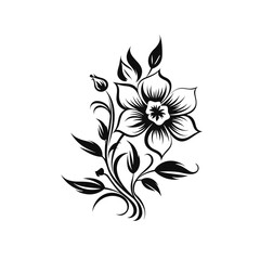 Fototapeta na wymiar Beautiful minimalist flower illustration art.