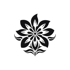 Beautiful minimalist flower illustration art.