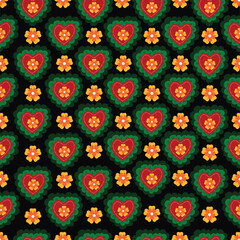 seamless pattern with Doodle  hearts, Valentine Day