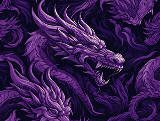 purple dragon pattern