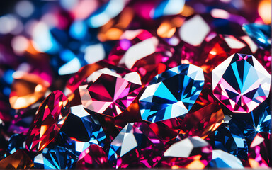 Colorful diamond photo macro