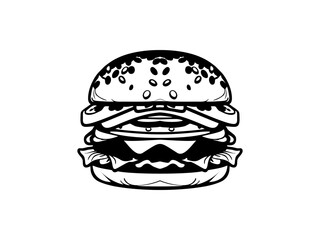 Fast food burger logo icon vector template 