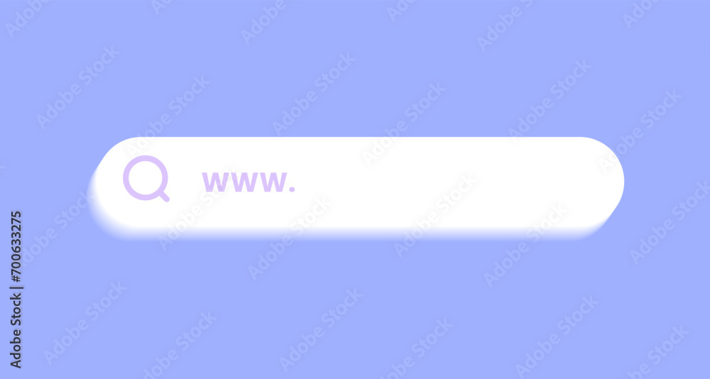 Aufkleber web search button. www bar vector illustration.