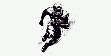 sport player logo vector black and white background