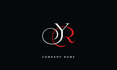 YR, RY, Y, R Abstract Letters Logo Monogram - obrazy, fototapety, plakaty