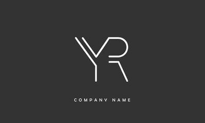 YR, RY, Y, R Abstract Letters Logo Monogram - obrazy, fototapety, plakaty