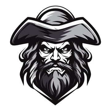 Head pirates logo vector for esport logo