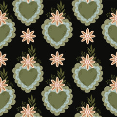 seamless pattern with hearts, Valentine Day Background