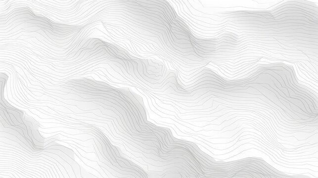 Topographic line contour map background Generative AI