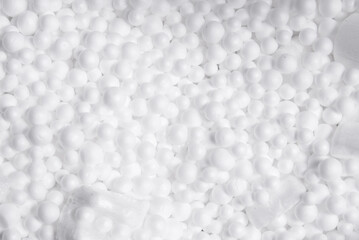 White Polystyrene foam granules pattern