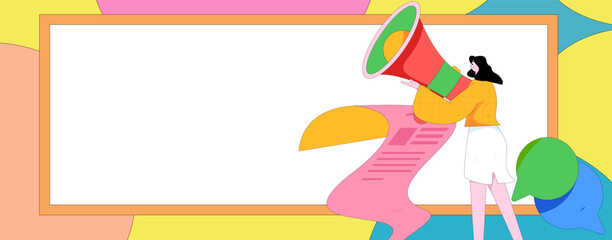 Flat vector illustration of business people operating work scene
