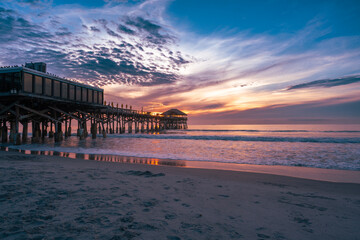Beautiful sunrise at the Cocoa Beach pier