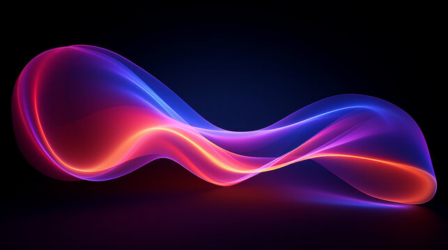 Vibrant Neon Holographic Abstract Art - Maximize Sales on Microstock Platforms with 3D Rendered Fluid Images