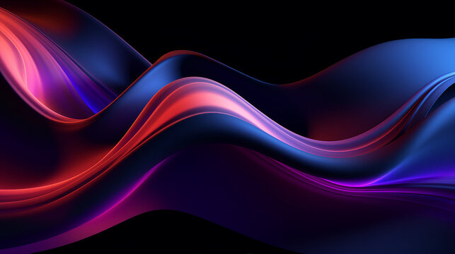 Vibrant Neon Holographic Abstract Art - Maximize Sales on Microstock Platforms with 3D Rendered Fluid Images
