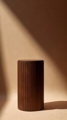 Elegant Black Wooden Podium for Timeless Product Presentation Flair