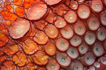 Fototapeta premium Macro octopus skin texture