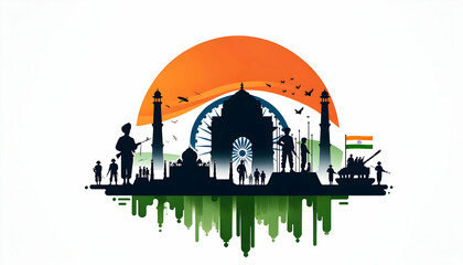 Illustration of banner for india republic day. - obrazy, fototapety, plakaty