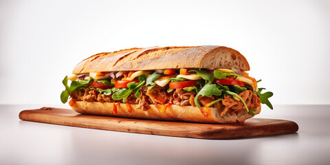 Grilled chicken and cheese sandwich