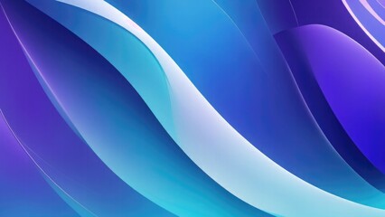 Cyan and purple gradient curved lines abstract background