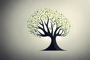 abstract tree illustration generated by AI technology