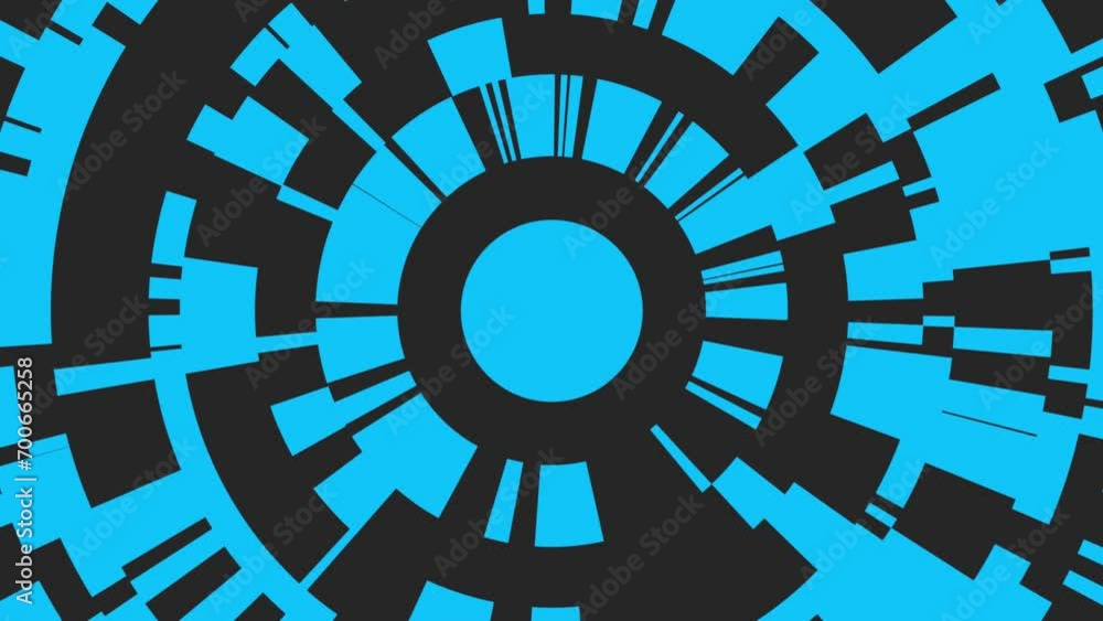 Poster gray blue circular rotating background in high tech style. rendering animation.