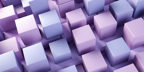 Minimalist background with cubes of lilac color, abstract pattern background