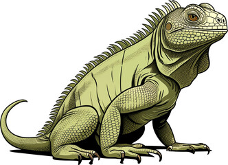 Obraz premium Exotic Iguana Illustration