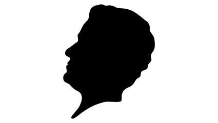 Joshua Reynolds , black isolated silhouette
