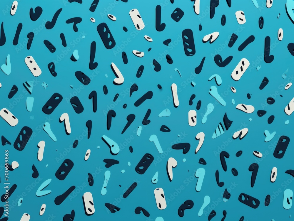 Poster blue abstract particle pattern. ai generative.