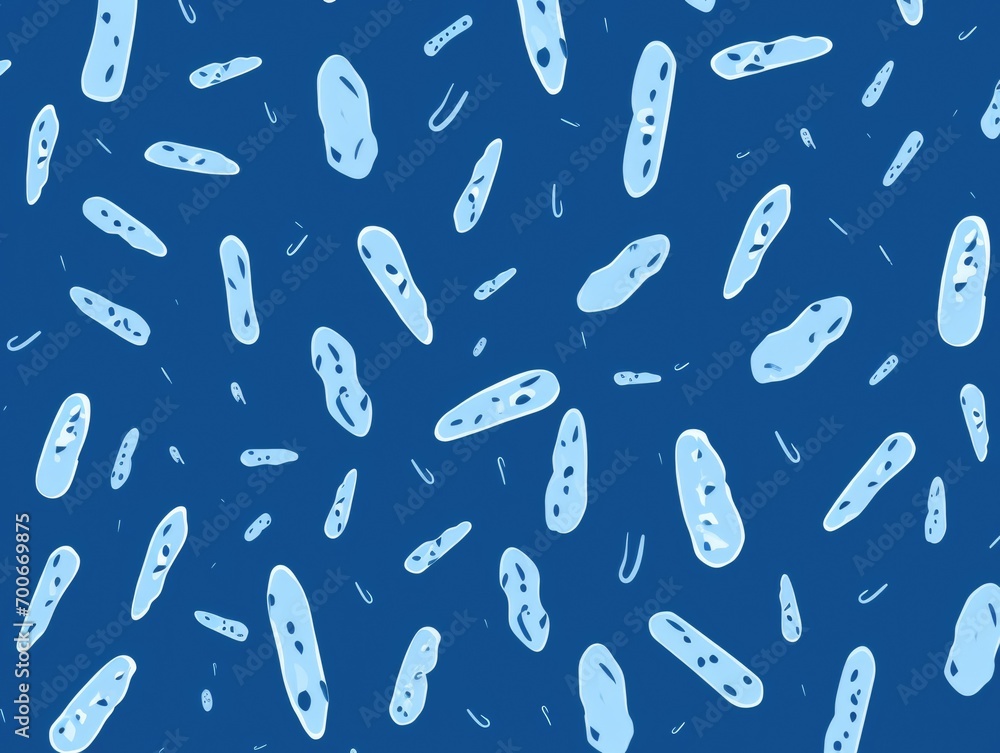 Poster blue abstract particle pattern. ai generative.