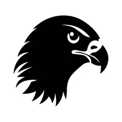 Falcon black vector icon on white background