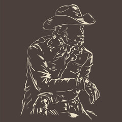 the person in a suit vector for card decoration illustration 