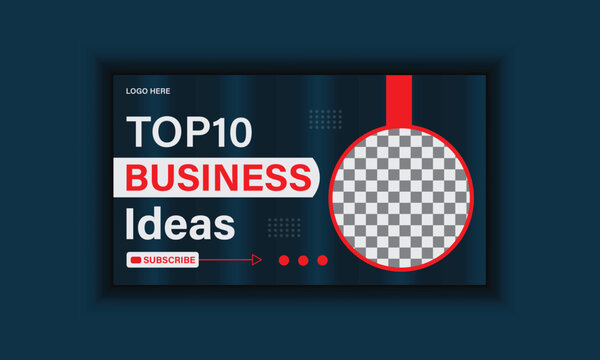 Corporate business  you tube video thumbnail template design