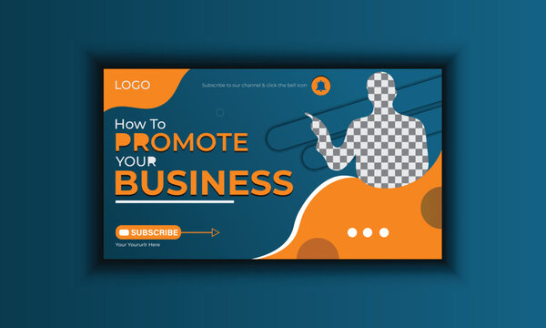 Corporate business  you tube video thumbnail template design