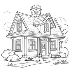 Children's House Coloring Book
