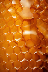 Honeyed yellow sweet hexagon beehive beeswax nature wax bee honeycomb pattern food