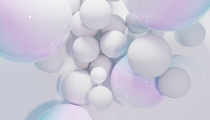 Elegance in Flight: 3D Rendered Balloon Abstract Background Wallpaper with Captivating Colors
