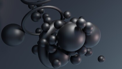 Elegance in Flight: 3D Rendered Balloon Abstract Background Wallpaper with Captivating Colors