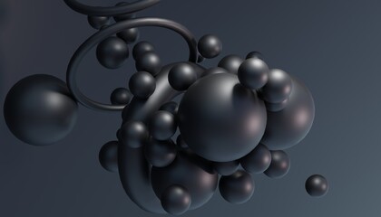 Elegance in Flight: 3D Rendered Balloon Abstract Background Wallpaper with Captivating Colors