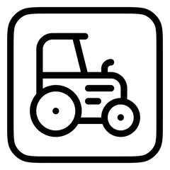 Editable tractor vector icon. Farming, transportation, vehicle, agriculture. Part of a big icon set family. Perfect for web and app interfaces, presentations, infographics, etc