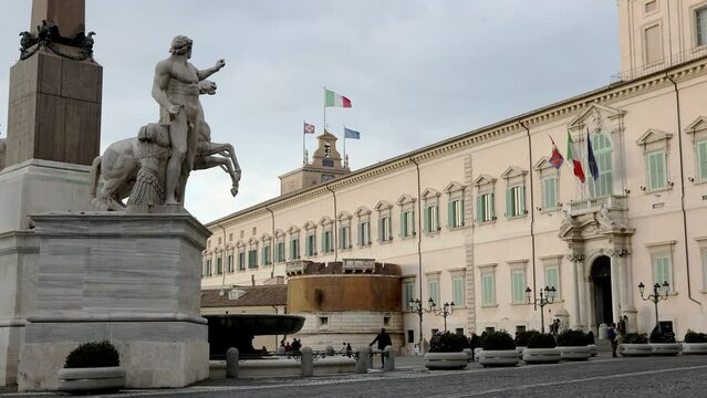 The Quirinale Palace historic palace in Italy residence of the President of the Italian Republic, in Rome. Ciampi, Napolitano, Matarella lived in the building during the years of their mandate