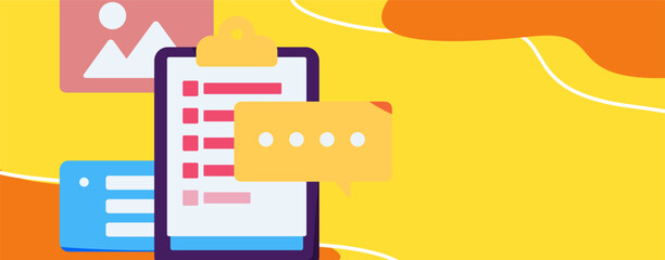 Flat vector illustration of business people operating work scene
