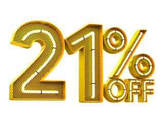 Special offer sale 21% discount sale tags 3d number concept discount promotion sale offer price sign