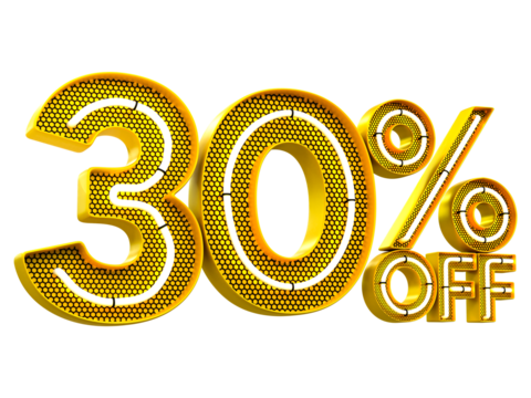 Special offer sale 30% discount sale tags 3d number concept discount promotion sale offer price sign